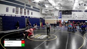 160 lbs Champ. Round 2 - Konrad Drew, Commodore Perry Hs vs Lelend Troutman, Punxsutawney Area Hs