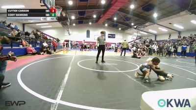 46 lbs Consolation - Cutter Carson, Salina Wrestling Club vs Cody Hawkins, HURRICANE WRESTLING ACADEMY