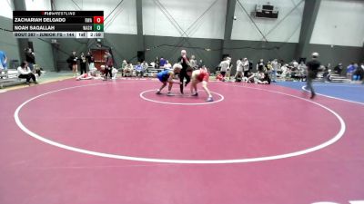 Junior FS - 157 lbs Cons. Round 4 - Zachariah Delgado, Riverhawk Wrestling Academy vs Noah Saqallah, Washington