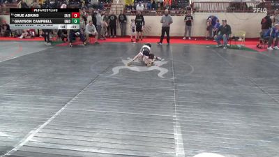 55_B lbs Consi Of 16 #1 - Crue Adkins, Saegertown vs Grayson Campbell, Union