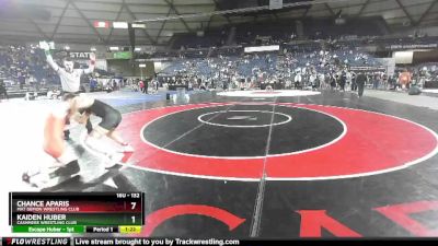 132 lbs Semifinal - Kaiden Huber, Cashmere Wrestling Club vs Chance Aparis, Mat Demon Wrestling Club