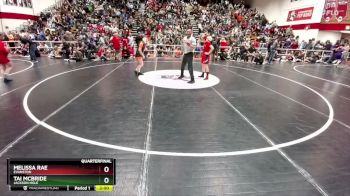 120 lbs Quarterfinal - Tai McBride, Jackson Hole vs Melissa Rae, Evanston