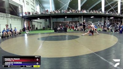 130 lbs Round 3 (6 Team) - Madilyn Peach, Wisconsin vs Addison Harkins, Missouri