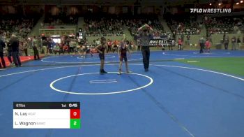 67 lbs Quarterfinal - Noah Lay, Heat vs Luke Wagnon, Broken Arrow Wrestling Club