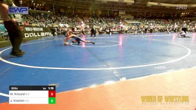 80 lbs Round Of 32 - Miles Kincaid, Midlothian Miners vs Jaxon Kliefoth, Kansas Young Guns