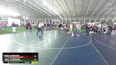 100 lbs Quarterfinal - Nash Johnston, Sanderson Wrestling Academy vs West Thompson, Predators Wrestling Club