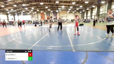 95 lbs Consi Of 32 #2 - William Griffith, NY vs Caleb Clemans, WA