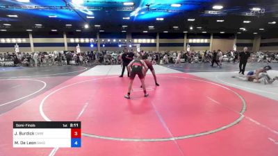 144 kg Semifinal - Jack Burdick, Carbon vs Michaelangelo De Leon, Oakdale WC