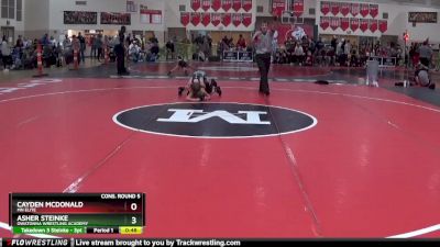 75 lbs Cons. Round 5 - Asher Steinke, Owatonna Wrestling Academy vs Cayden McDonald, MN Elite