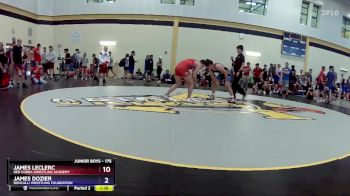 175 lbs Cons. Round 4 - James LeClerc, Red Cobra Wrestling Academy vs James Dozier, Roncalli Wrestling Foundation