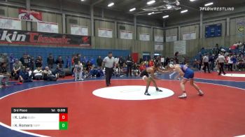 138 lbs 3rd Place - Kyler Lake, Buchanan vs Kyler Romero, Toppenish