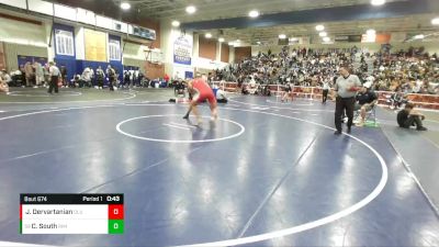 170 lbs Cons. Round 2 - Cody South, Rim Of The World vs Joseph Dervartanian, Orange Lutheran