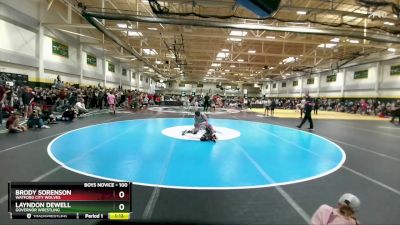 100 lbs Quarterfinal - Layndon Dewell, Governor Wrestling vs Brody Sorenson, Watford City Wolves