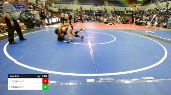 155 lbs Semifinal - Ja'kyah Grant, Weatherford Youth Wrestling vs Isaiah Vargas, Standfast