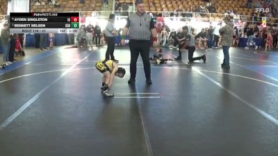47 lbs Quarterfinal - Bennett Nelsen, GGBA vs Ayden Singleton, Indian Creek