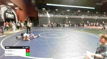 88 lbs Consolation - Malakai Wilcox, Widefield WC vs Brayton Boylen, Top Of The Rock WC