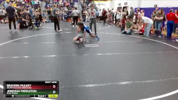 85 lbs Champ. Round 1 - Jeremiah Middleton, Blue Steele vs Brayden Mulkey, Palmetto State Wrestling