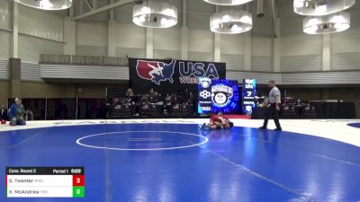 12U Boys - 74 lbs Cons. Round 2 - Grayson Twenter, Warhawk Wrestling Club vs Kevin J. McAndrew, FHC Mat Club