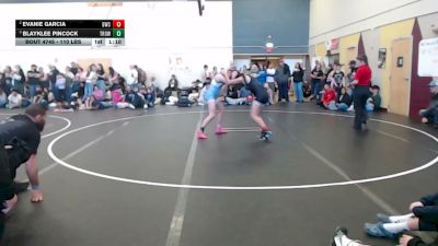110 lbs Semis - Blayklee Pincock, Thunder Ridge Outlaws Wrestling Club vs Evanie Garcia, Bulldog Wrestling Club