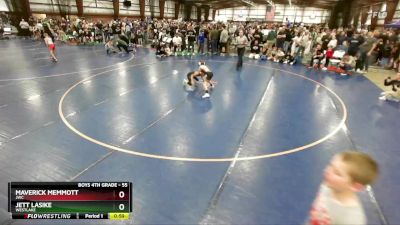 55 lbs Cons. Round 3 - Jett Lasike, Westlake vs Maverick Memmott, JWC