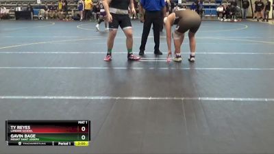 285 lbs Semifinal - Gavin Bage, Mount Saint Joseph vs Ty Reyes, Landon School