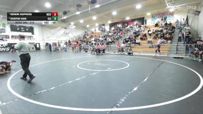 215 lbs Cons. Semi - Edwin Hopkins, Westminster vs Dustin Han, Lutheran/Orange