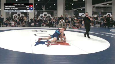 48 kg Cons. Rd Of 64 - Aaden Lopez, Daniel Cormier Wrestling Club vs Masao Parsons, Reign Wrestling Club
