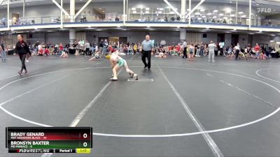 96 lbs Round 4 (8 Team) - Brady Genard, Mat Assassins Black vs Bronsyn Baxter, MD Maniacs