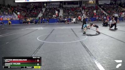 46 lbs Quarterfinal - Chance Wilder, Triumph vs Layton Broeckelman, Oakley