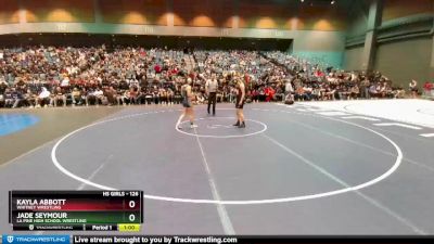 126 lbs Consolation 1st - Jade Seymour, La Pine High School Wrestling vs Kayla Abbott, Whitney Wrestling