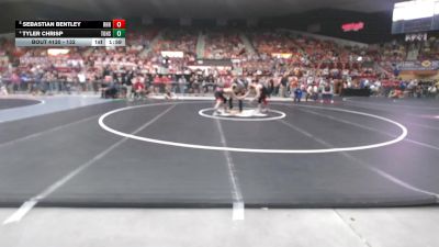 132 lbs Quarterfinal - Sebastian Bentley, Rose Hill HS vs Tyler Chrisp, Tonganoxie HS