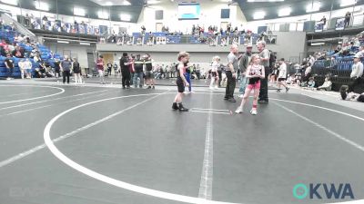 52-55 lbs Semifinal - Preslie Dickerson, Blue Devil Wrestling vs Hank Ward, Cowboy Wrestling Club