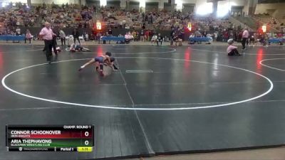 70 lbs Champ. Round 1 - Connor Schoonover, Iron Knights vs Aria Thephavong, Blackman Wrestling Club