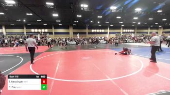 95 lbs Quarterfinal - Trey Kessinger, War WC vs Gianni Diaz, Best Trained