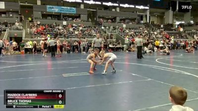 60 lbs Champ. Round 2 - Maddox Clayberg, Sebolt Wrestling Academy vs Bruce Thomas, CIWC Team Intensity