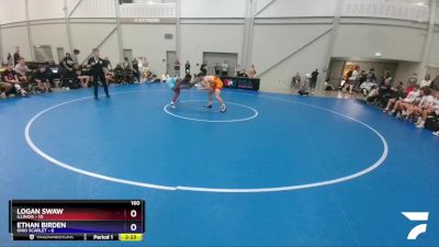 160 lbs Placement Matches (16 Team) - Logan Swaw, Illinois vs Ethan Birden, Ohio Scarlet
