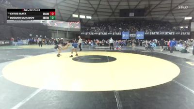 Boys 3A 126 lbs Cons. Round 3 - Dogush Muradov, Kent Meridian vs Cyrus Maya, Gig Harbor