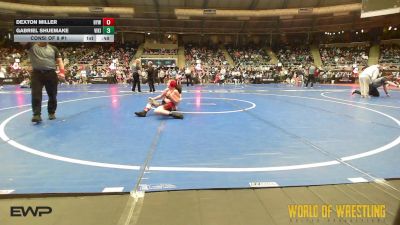 100 lbs Consi Of 8 #1 - Dexton Miller, Hannibal Youth Wrestling vs Gabriel Shuemake, Viking Wrestling Club (OK)