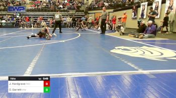 75 lbs Consi Of 8 #2 - Jordan Hardgrave, Piedmont vs Dillinger Garrett, Geary Youth Wrestling