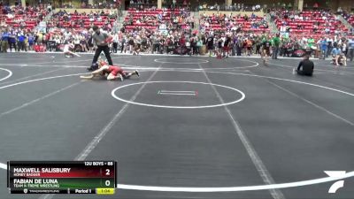 88 lbs Champ. Round 1 - Maxwell Salisbury, Honey Badger vs Fabian De Luna, Team X-Treme Wrestling