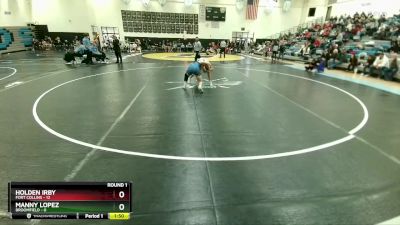 165 lbs Round 4 (10 Team) - Manny Lopez, Broomfield vs Holden Irby, Fort Collins