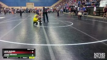 1 - 126 lbs Quarterfinal - Jack Hughes, Fort Chiswell vs Ayden Branch, Franklin