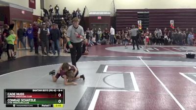 B-4 lbs Cons. Round 1 - Cade Nuss, Denver Wrestling Club vs Conrad Schatzle, Lynx Wrestling Club