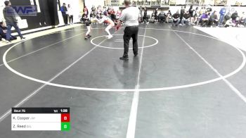 100 lbs Rr Rnd 2 - Keegan Cooper, Jay High School vs Zoie Reed, Sallisaw HS