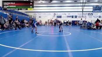 132 lbs Quarterfinal - Colton Mills, Newkirk vs Kolbe Bargas, Vinita