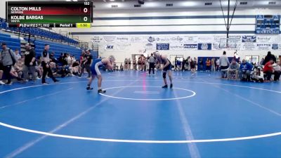 132 lbs Quarterfinal - Colton Mills, Newkirk vs Kolbe Bargas, Vinita