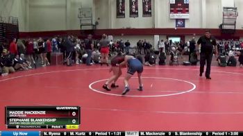 116 lbs Quarterfinal - Maddie Mackenzie, Simon Fraser vs Stephanie Blankenship, Eastern Oregon University