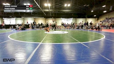 81-89 lbs Rr Rnd 2 - Samuel Goodin, Madill Takedown vs Paige Rainer, Madill Takedown