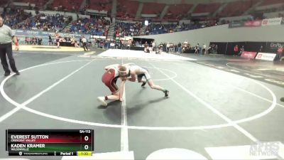 5A-113 lbs Quarterfinal - Kaden Kramer, Wilsonville vs Everest Sutton, Crescent Valley