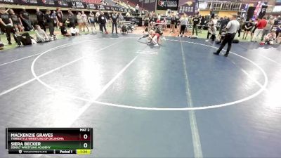 95 lbs Semifinal - Mackenzie Graves, Threestyle Wrestling Of Oklahoma vs Siera Becker, Sebolt Wrestling Academy